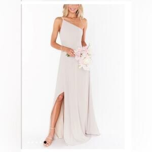 show me your mumu shannon one shoulder maxi dress show me the ring crisp medium